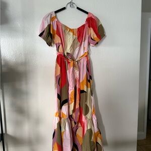 Colorful Beach Midi Dress